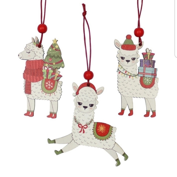 HP! Last 1! Llama Christmas tree wooden ornament - Picture 2 of 5